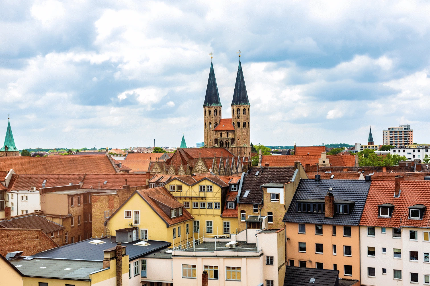 Blick über die Dächer der Braunschweiger Altstadt
